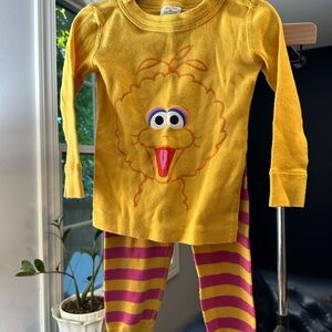 Hanna Andersson Sesame Street Big Bird Pajamas - size 2T